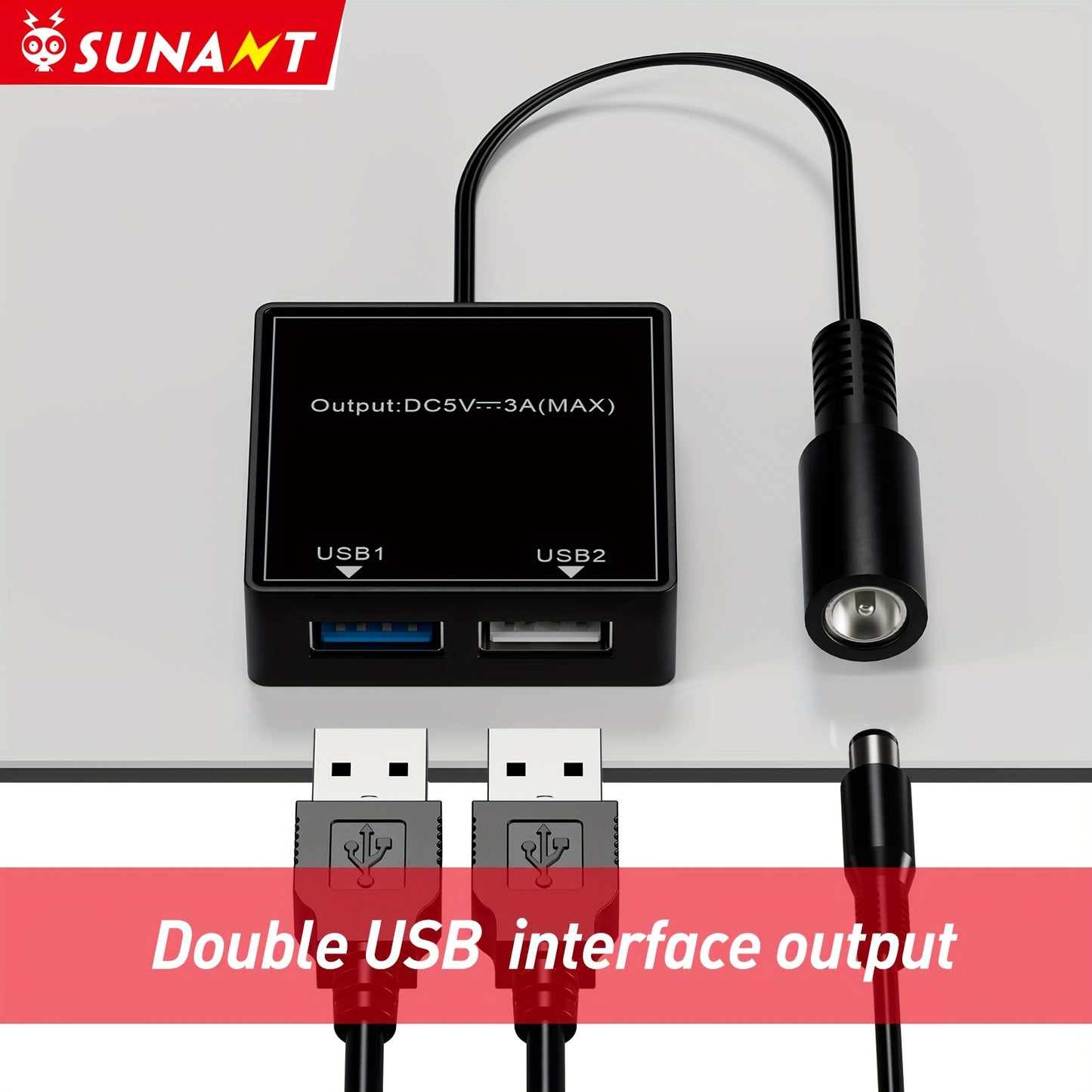 Sunant 2X60W Panou solar cu două panouri, încărcător solar portabil, cu controler 60A, suportă încărcarea interfeței USB și DC, potrivit pentru RV, mașină, camping în aer liber, încărcător eficient