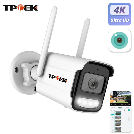 Caméra IP 8MP 4K Wifi sans fil 5MP AI Détection humaine iCSee CCTV Bullet Surveillance extérieure Caméra vidéo de protection de sécurité Cam