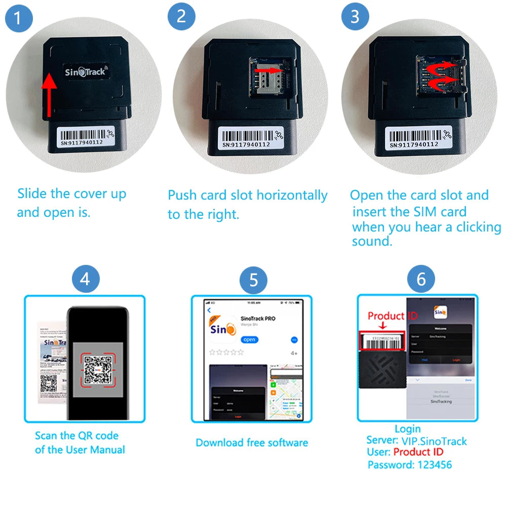 Mini traceur GPS 4G ST-902L avec batterie intégrée, interface OBD II 16 broches pour véhicule avec logiciel de suivi en ligne