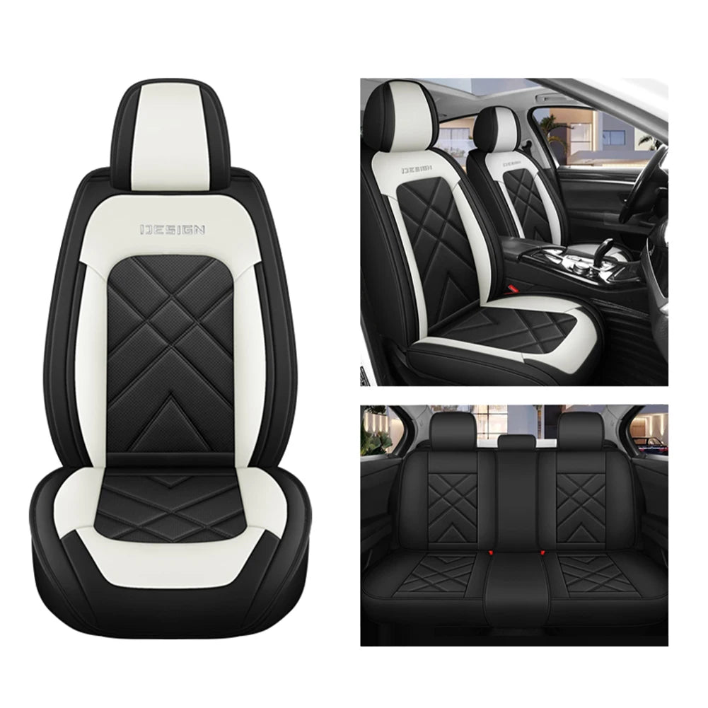 Huse de scaun auto 5D Huse de scaun din piele PU Pernă Covoraș universal de protecție pentru scaune de mașină pentru Sedan SUV Accesorii de interior auto