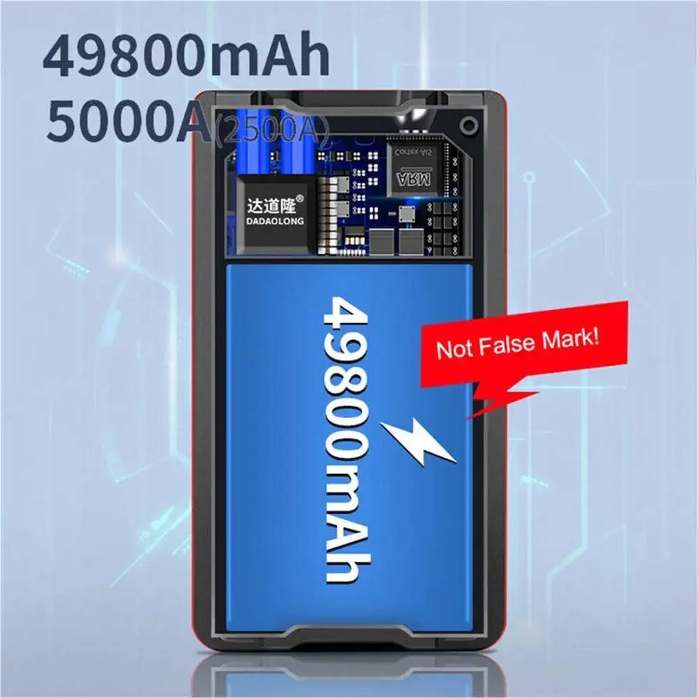 49800mAh Portable Car jump Starter Power Bank Car Battery Booster charging start service for 6.0L gasinine Vehicle gold 4.0L