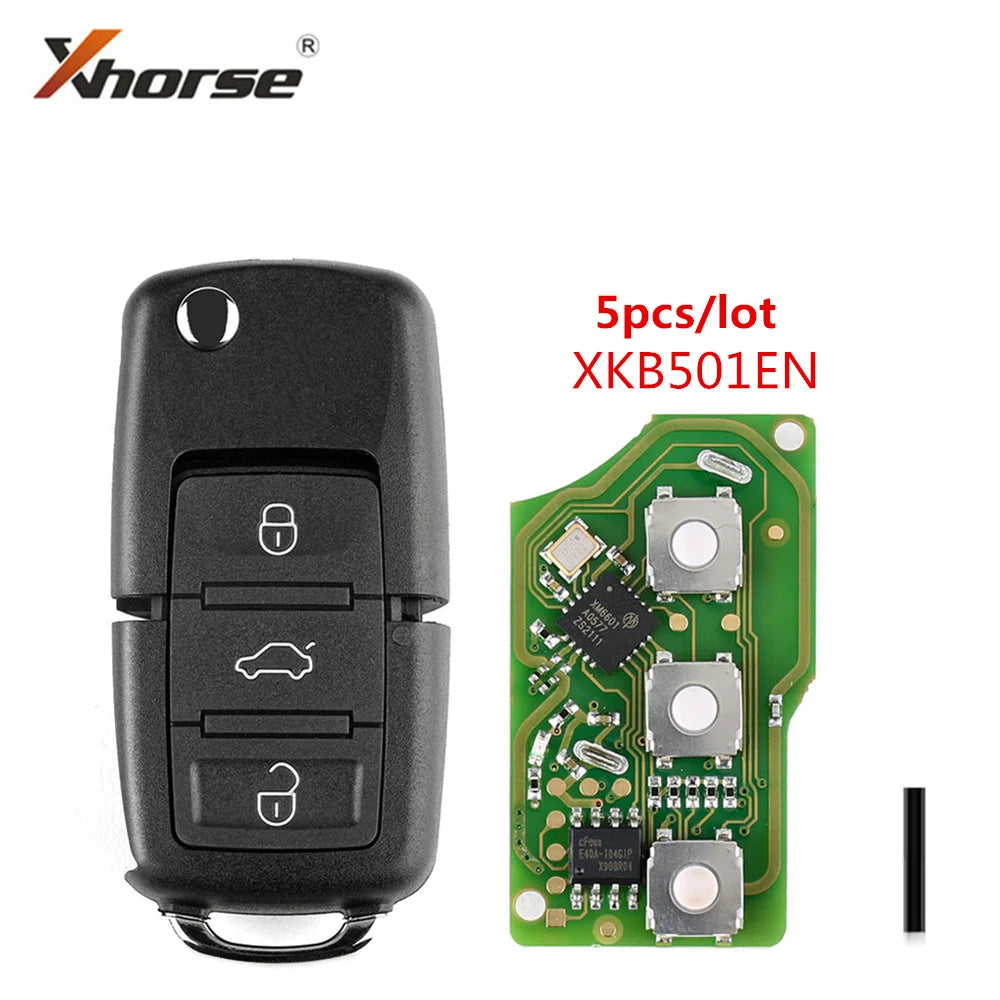 Xhorse XKB501EN Universal Wire Remote Key B5 Type With 3 Buttons Work with VVDI Key Tool 5Pcs/Lot