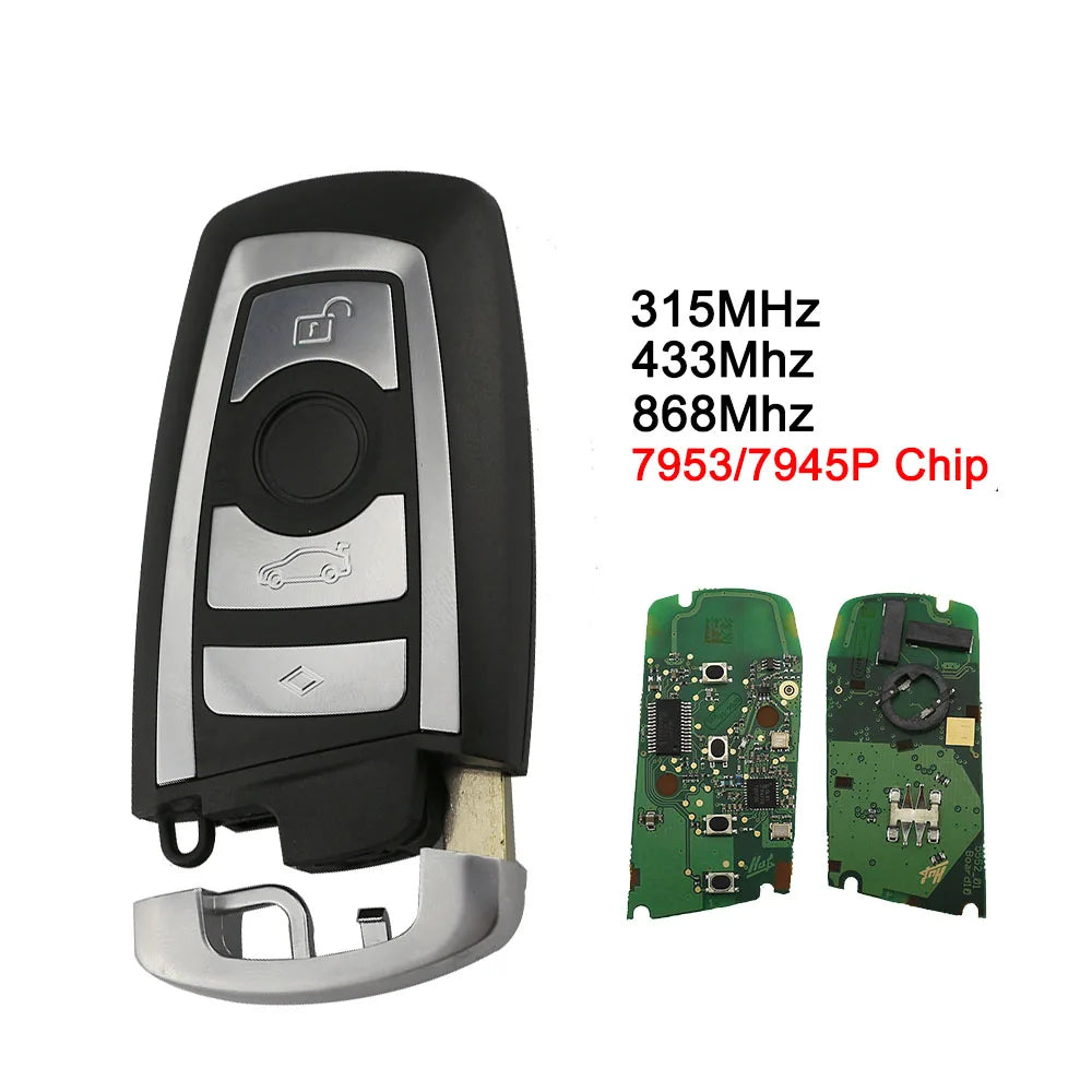 YIQIXIN  Remote Car Key For BMW CAS4 F 3 5 7 Series E90 E92 E93 E60 X5 F10 F20 F30 F40 New 5 7 Series 315/434/868Mhz pcf7945