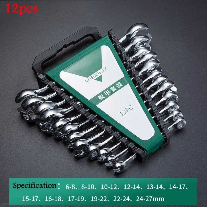 6-24mm Oil Pipe Flare Nut Wrench Spanner Set of Keys Multitools Full Polish High Torque Hand Tool Brake Wrench for Car Repair