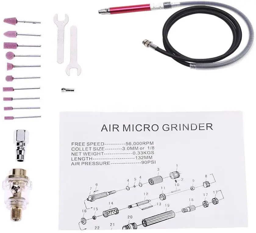 High-Speed Air Micro Die Grinder Kits Mini Pencil Polishing Engraving Grinding Cutting Pneumatic Tools