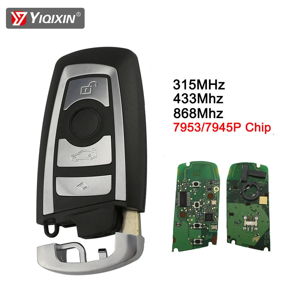 YIQIXIN  Remote Car Key For BMW CAS4 F 3 5 7 Series E90 E92 E93 E60 X5 F10 F20 F30 F40 New 5 7 Series 315/434/868Mhz pcf7945