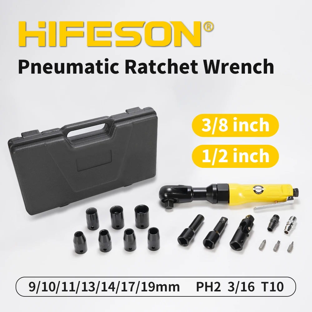 Pneumatic Air Ratchet Wrench Adjust Torque Spanner Wrenchs lever Square Drive Straight Shank Professional Tool 1/2" 3/8" 1/4"