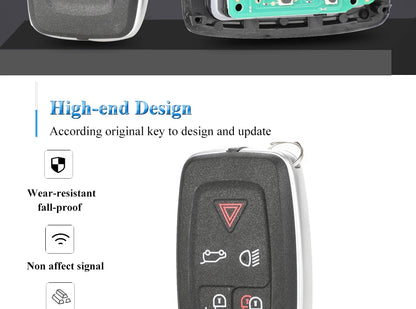 jingyuqin 315Mhz / 433Mhz 5Buttons Remote key Fob For Land Rover LR4 Range Rover Evoque Sport KOBJTF10A Control Key