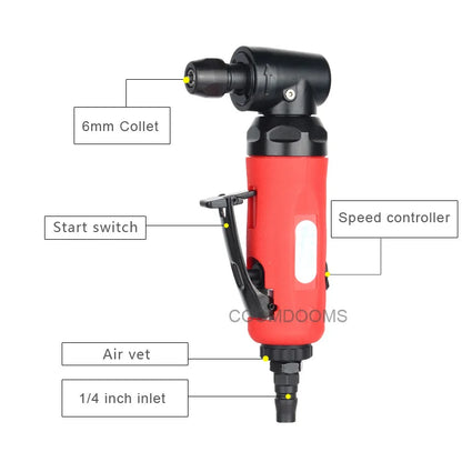 Polizor unghiular pneumatic 90/115 grade 3mm 6mm slefuitor cu aer mașină unelte de șlefuit