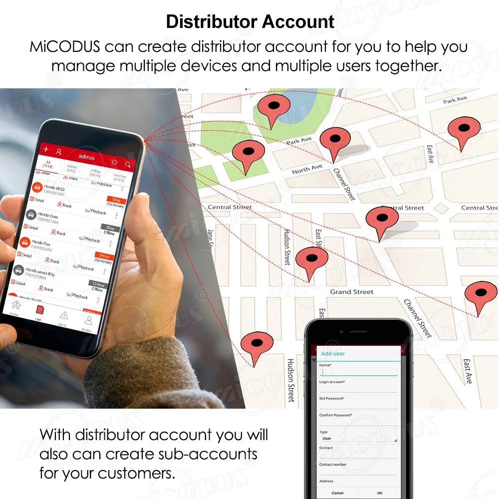 MiCODUS OBD GPS Tracker MV66 Moniteur vocal Mini GPS Tracker en temps réel pour appareil de suivi de voiture Shake Move Alert Geofence Application gratuite