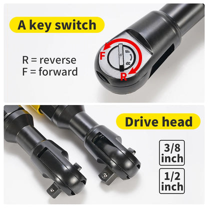 Pneumatic Air Ratchet Wrench Adjust Torque Spanner Wrenchs lever Square Drive Straight Shank Professional Tool 1/2" 3/8" 1/4"