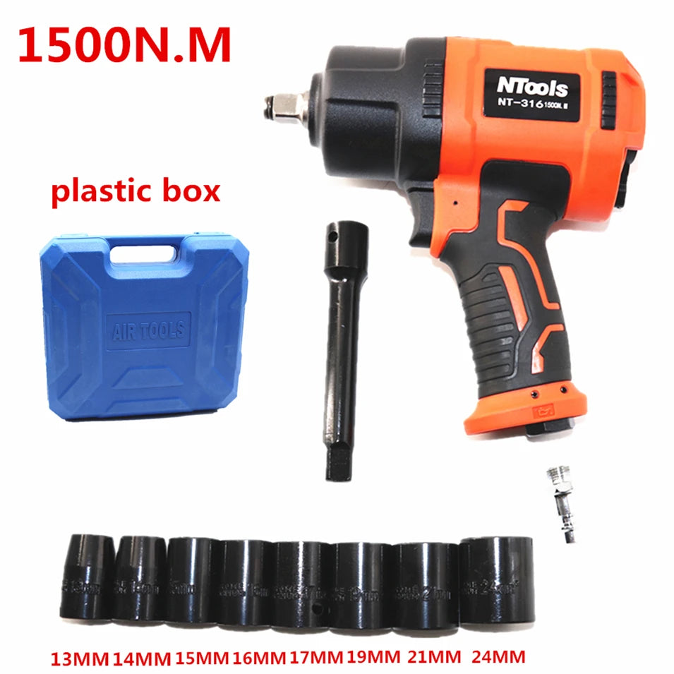 1500 NM Impact Pneumatic Wrench,Professional Auto Repair Pneumatic Tools,Spanners Air Tools Air Pneumatic Wrench