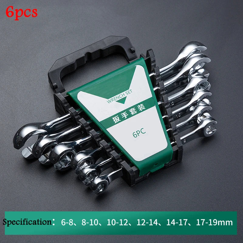 6-24mm Oil Pipe Flare Nut Wrench Spanner Set of Keys Multitools Full Polish High Torque Hand Tool Brake Wrench for Car Repair