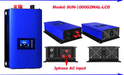 2000W Wind Power Grid Tie Inverter with Limiter/Wifi Dump Load Resistor for 3 Phase AC Wind Turbines Generator