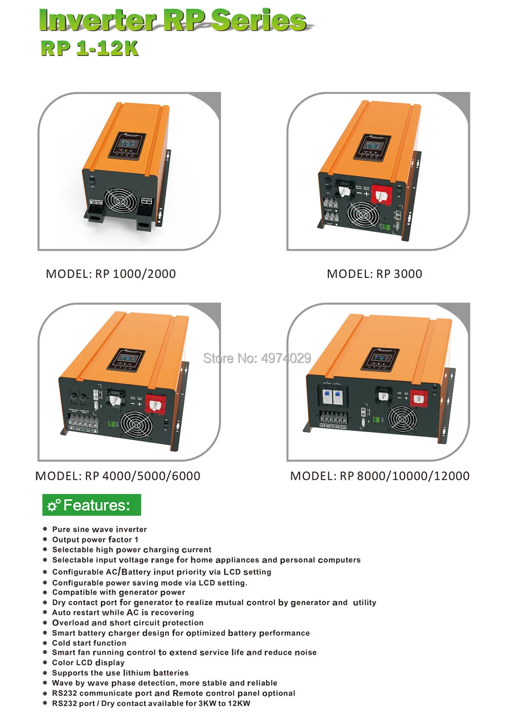 Onduleur toroïdal 6KW 3KW 2KW Sortie d'onde sinusoïdale pure du transformateur toroïdal hors réseau DC 24V48V à AC230V