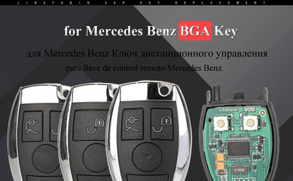 jingyuqin BGA Style 2/3/4 Buttons Remote Smart Car Key 315Mhz / 433MHz for MB Mercedes BENZ C E S 2Supports Original NEC BGA Fob