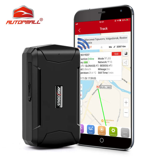 Tracker GPS pour voiture MiCODUS ML500, moniteur de température et de voix, 5000 mAh, 90 jours d'autonomie en veille, aimant, localisateur GPS, application Web gratuite