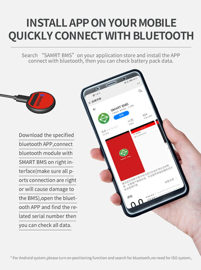 Lifepo4 BMS Poland Stock DALY 4S 12V BMS Smart Lifepo4 Battery 200A 250A With Balance Bluetooth Uart For Solar