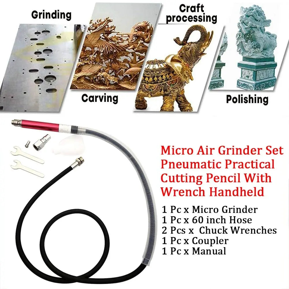 High-Speed Air Micro Die Grinder Kits Mini Pencil Polishing Engraving Grinding Cutting Pneumatic Tools