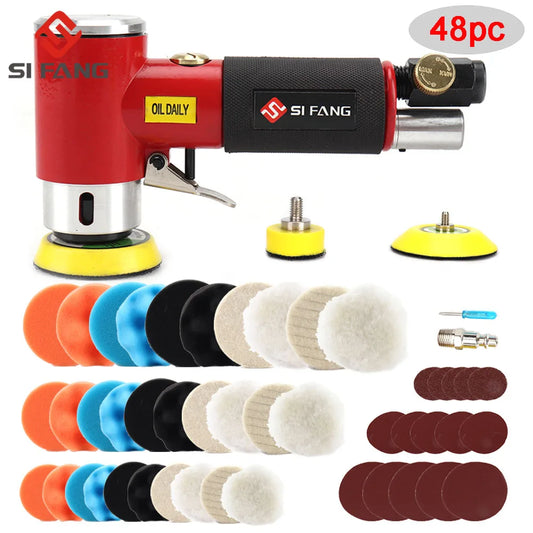 New Orbit Air Sander Mini Pneumatic  1"/2"/3"  Grinding Machine set for Car Polishing High Speed Air Powered  Polisher air tool