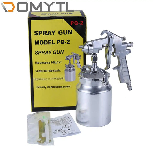 Instrument pneumatic de vopsea de 1000 ml Pq-2 Pistol de pulverizare din aliaj de uz casnic Tip oală de fund cu atomizare ridicată Grund pentru mobilier auto