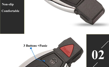 jingyuqin BGA Style 2/3/4 Buttons Remote Smart Car Key 315Mhz / 433MHz for MB Mercedes BENZ C E S 2Supports Original NEC BGA Fob