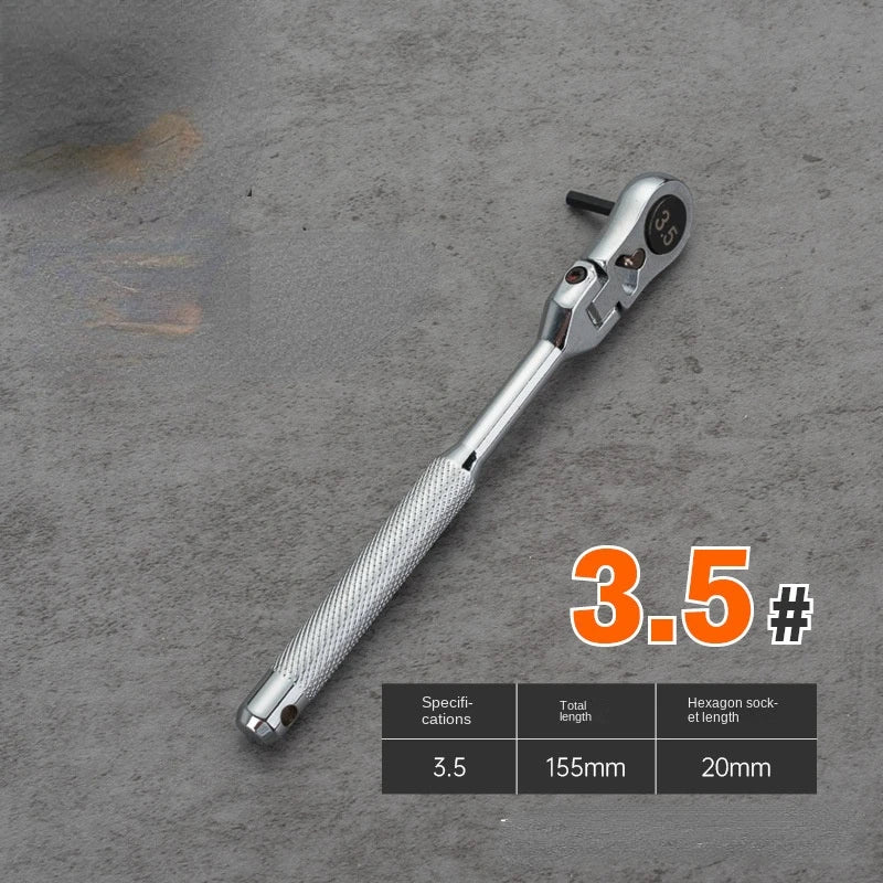 Professional Ratcheting Wrench Set 180° Rotating Head for Quick Two-way Directional Use - Multi-functional Hexagon Wrench