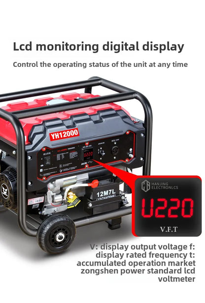 Gasoline generator 220V household small single three-phase 380 volts dual voltage 5KW6/8/10 kW frequency conversion outdoor