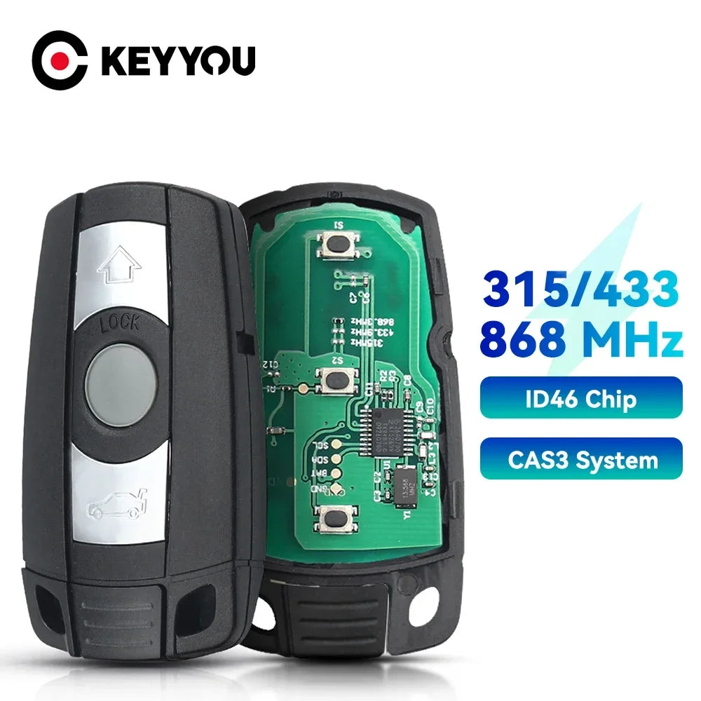 KEYYOU Remote Key 315MHz 433Mhz 868MHz Chip For BMW CAS3 1/3/5/7 Series X5 X6 E60 E61 E70 E71 E87 E90 Z4 KR55WK491