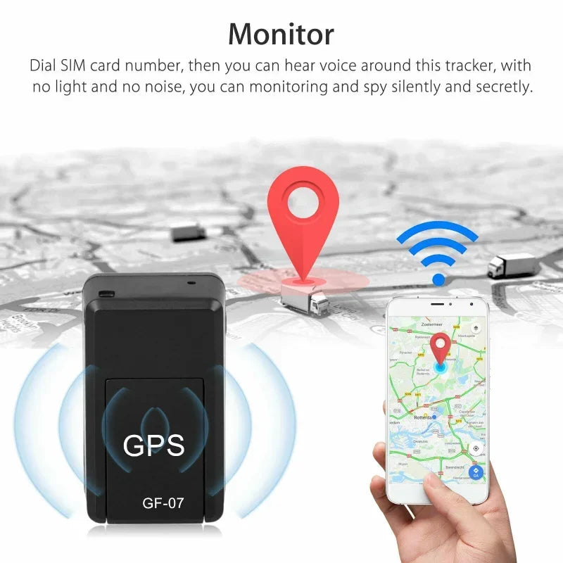 Mini traceur GPS pour voiture GF-07 Suivi en temps réel Localisateur antivol Positionneur SIM Support magnétique puissant Traceur antivol