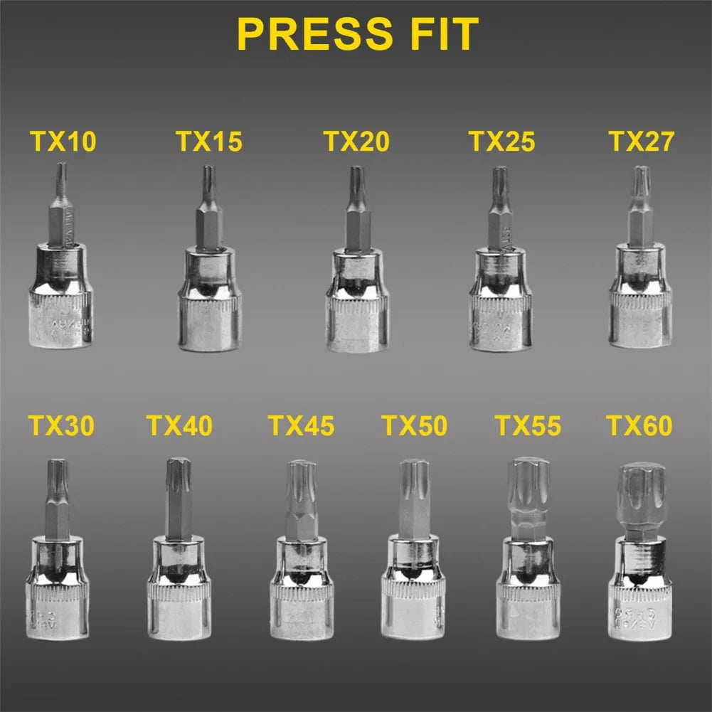 High Quality 34 in 1 Torx Star Socket and Bit Set Male/Female Electronic Safety Drill Driver Handheld Tool Torque Star Socket