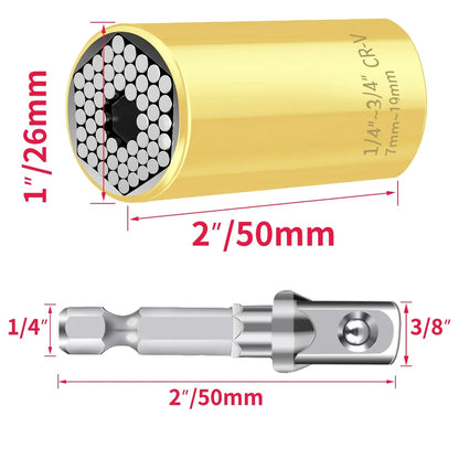 Onnfang 7-19 11-32mm Ratchet Wrench Universal Socket Head Spanner Household Socket Power/Hand Tool Multifuntional Wrench