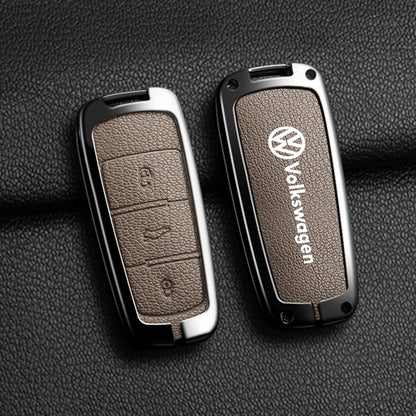 Leather Car Zinc Alloy  Key Case Cover Remote Shell For Volkswagen VW Passat  3C CC B6 B7 B7L R36 Maogotan B5 Keychain Accessory