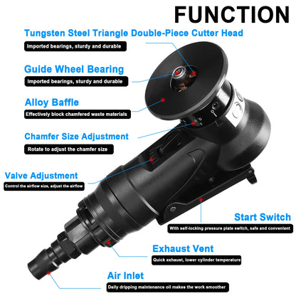 Mașină pneumatică de teșit Teșit dulgher Instrument de șlefuire acasă Instrument de șlefuit Metal Lemn Acrilic Debavurare Teșit Mașină de tăiat