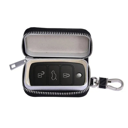 Carcasă de blocare a semnalului pentru chei de mașină Faraday Box Anti-hacking Anti-furt Key Fob RFID Geanta de blocare a semnalului Husă din piele PU Blocant de carcasă