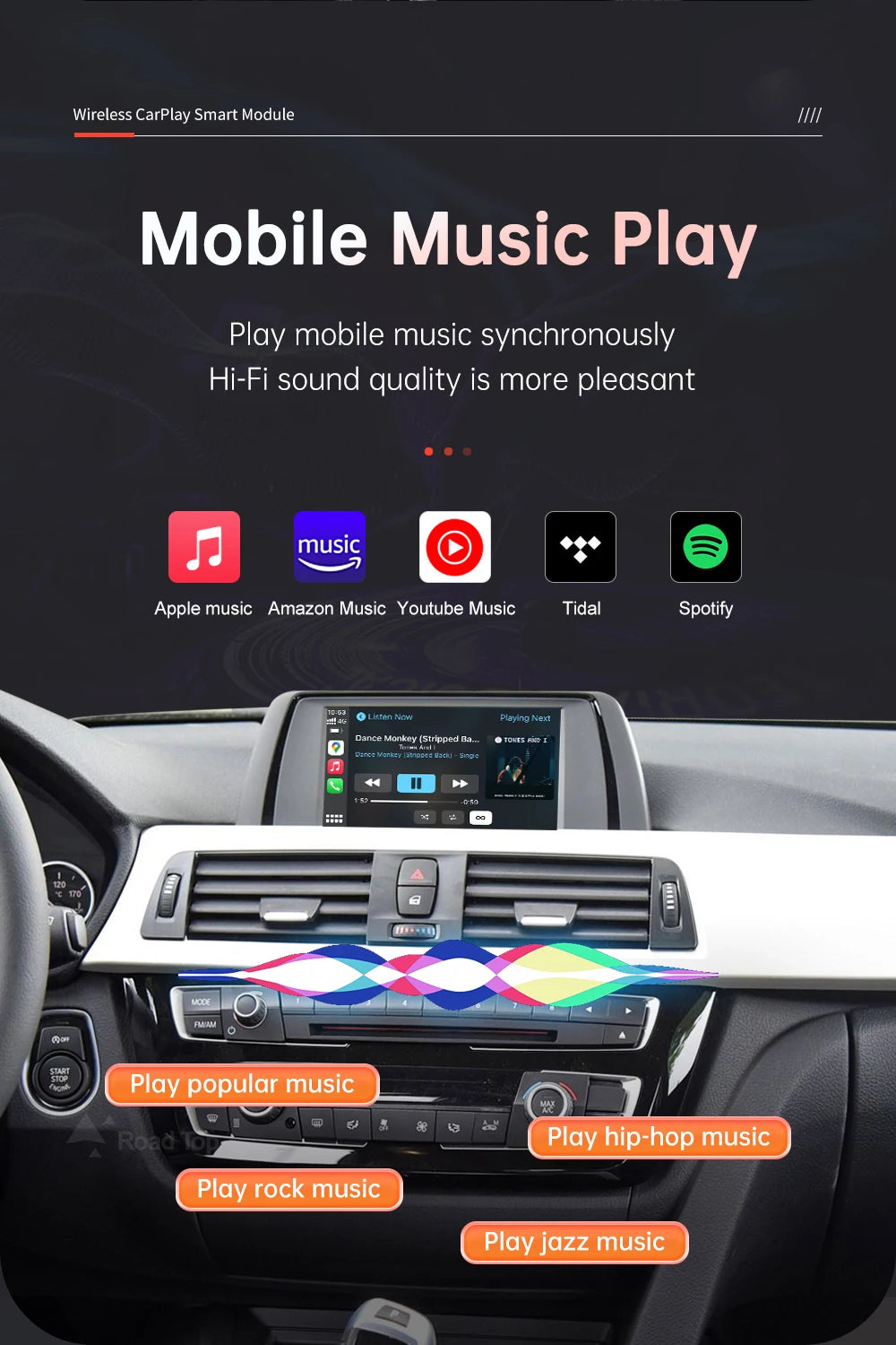 Wireless CarPlay Android Auto pentru BMW CIC System 1 2 3 4 5 7 Series