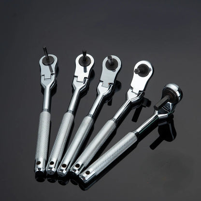 Professional Ratcheting Wrench Set 180° Rotating Head for Quick Two-way Directional Use - Multi-functional Hexagon Wrench