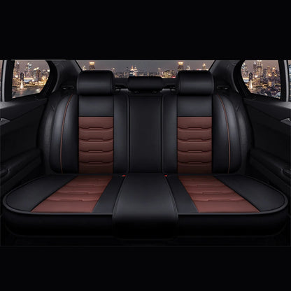 Univers Car Full Seat Cover PU Leather Car Seat Protector Design Airbag Front&Rear Split Bench Compatible Cover Fit Most Car SUV