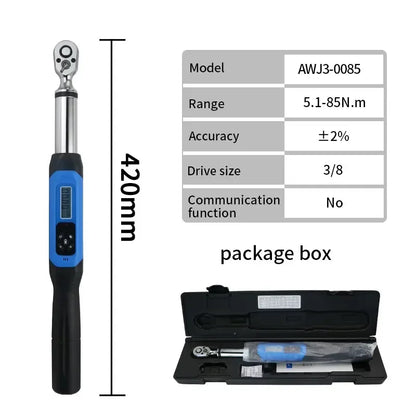 Shahe Tools Torque Wrench 1/4" 3/8" Adjustable Wrench Bidirectional Ratchet Head Torque Wrench Digital Hand Tools AWJ