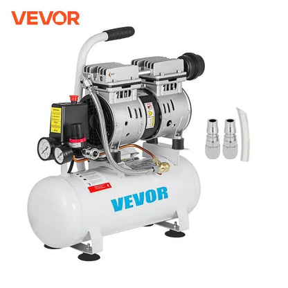 VEVOR 9L Silent Air Compressor with Pure Copper Motor 550W Oil-free Air Pump For Home Repair Tire Inflation Whisper Compressor