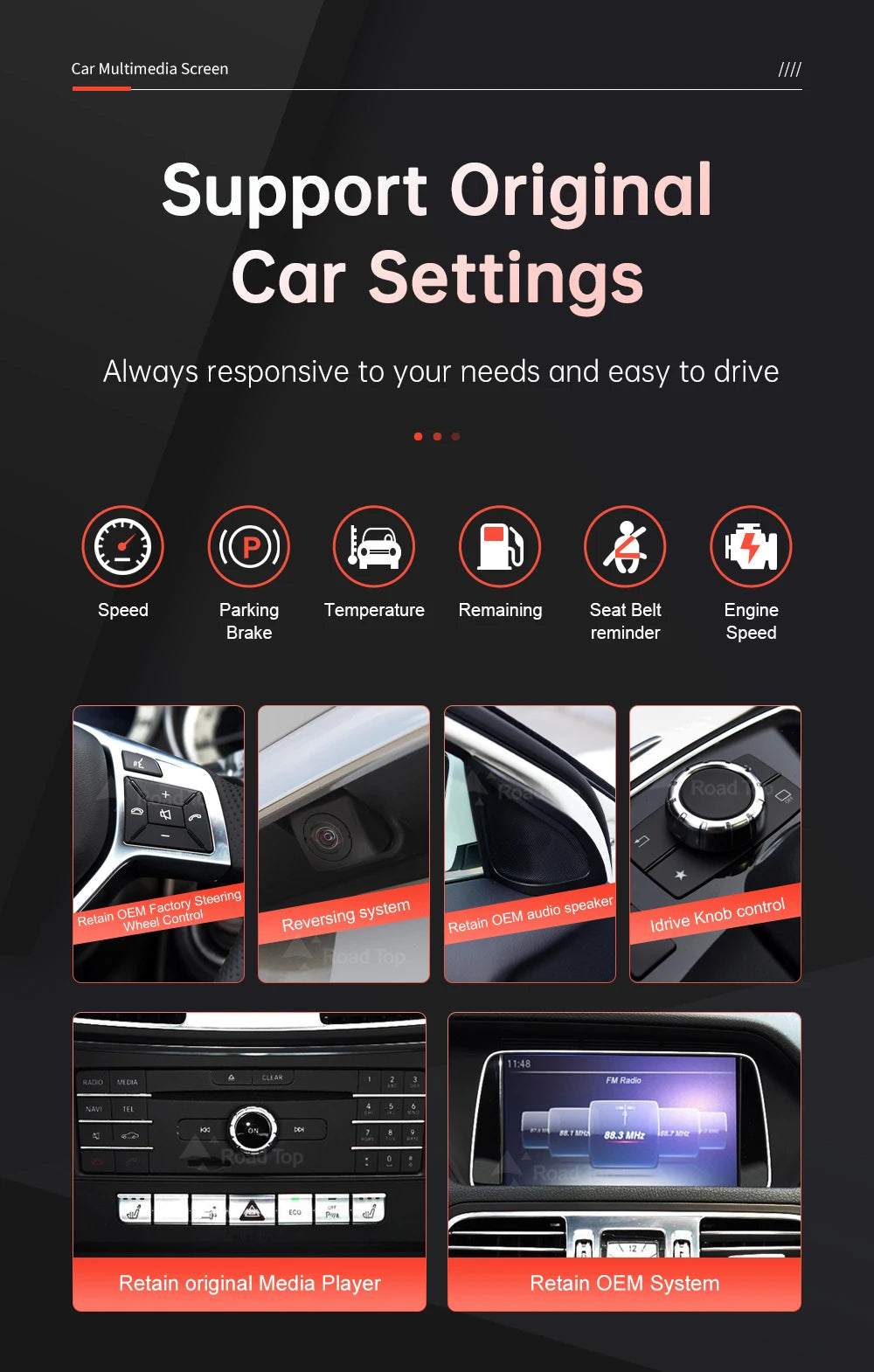 Écran d'affichage multimédia pour Benz E Coupé W207 2009-2016 NTG4.0/4.5/5.0 Carplay sans fil Android Auto Radio Navigation Airplay