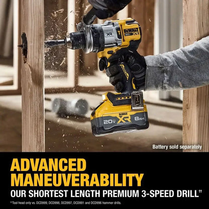 DEWALT DCD1007 20V MAX Brushless 1/2 in. 3-Speed Hammer Drill ANTI-ROTATION Cordless Electric Hammer Dewalt Power Tools DCD1007B