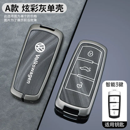 Leather Car Zinc Alloy  Key Case Cover Remote Shell For Volkswagen VW Passat  3C CC B6 B7 B7L R36 Maogotan B5 Keychain Accessory