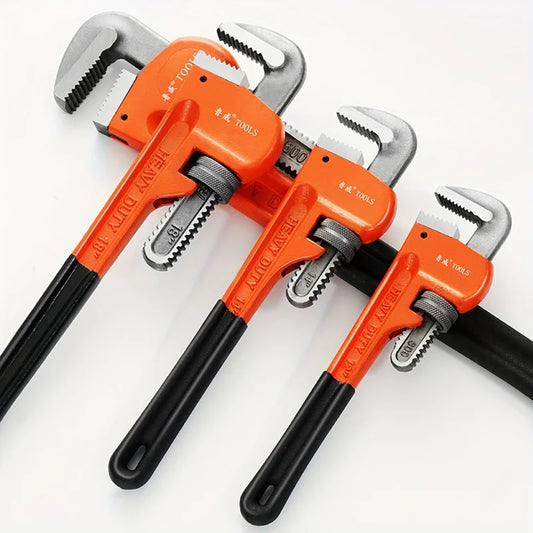 Adjustable Pipe Wrench Faucet Tube Key Universal Plumbing Tap Heavy Duty Pliers Clamp Spanner Plumber Tools