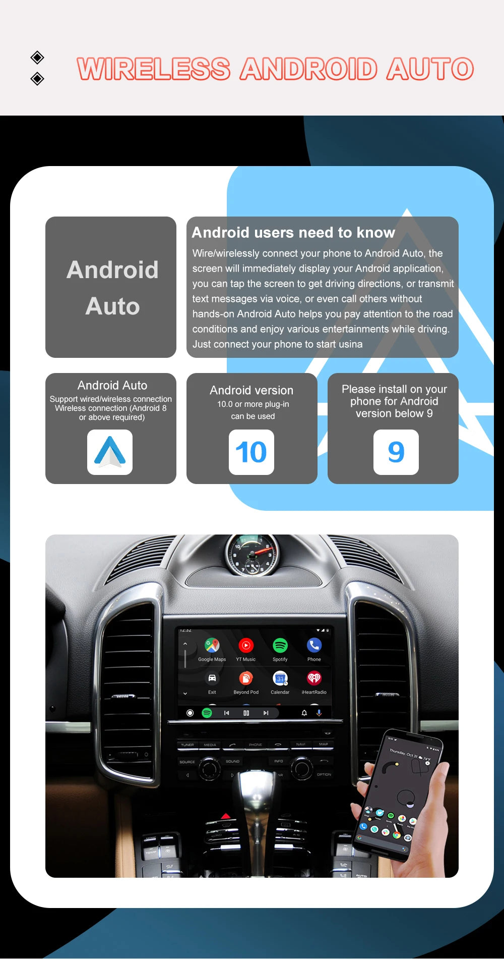 Wireless CarPlay pentru Porsche Macan Cayman Cayenne Panamera Android Auto Mirror Link Funcția de accesorii AirPlay