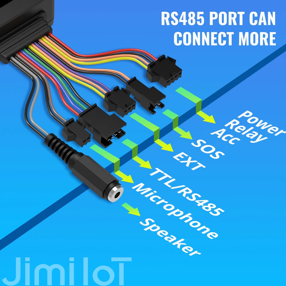 JIMIIOT VL802 4G Tracker Bluetooth LTE Localizator GPS pentru vehicule Urmărire în timp real Anti-hoț Vorbire în două sensuri Oprire Kit de telecomandă a motorului