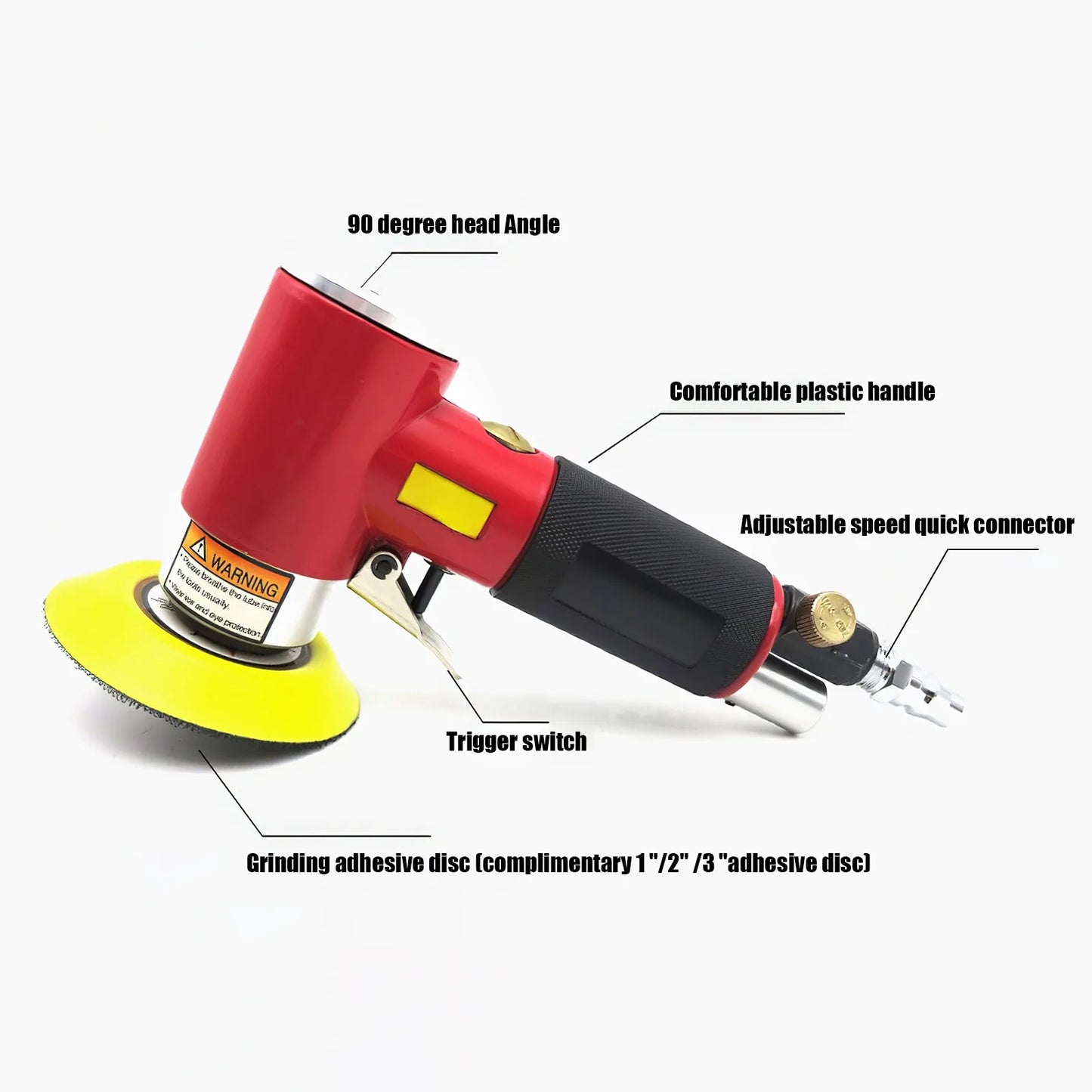 Random Orbit Air Sander Mini Pneumatic Grinding Machine For Car Polishing High Speed Air Powered Sanding Polisher Tools