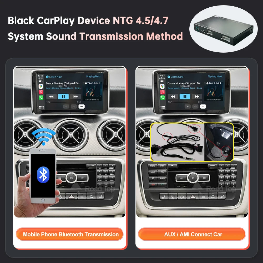 Wireless CarPlay For Mercedes Benz A B Class W176 W246 CLA GLA C-Class W204 E-Class W212 C207 CLS W218 ML GL GLK SLK R72 G W463