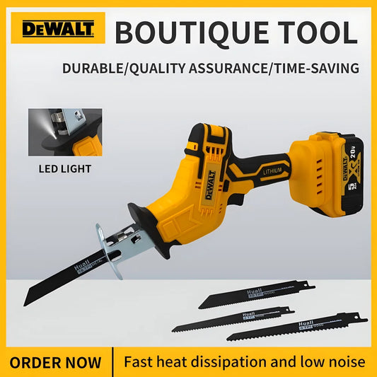 Ferăstrău alternativ electric cu acumulator Dewalt 20V pentru tăierea lemnului/metalului cu 4 lame unealtă electrică portabilă