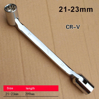 1pcs Metric Double end 12 point PT Swivel Head Flexible Socket Wrench Spanner CRV steel Tool